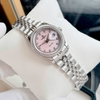 Đồng Hồ Nữ Carnival 8131L2-VT-HK Dây Thép Bạc Mặt Xà Cừ Hồng Viền Đính Đá Size 31mm Quartz Japan