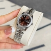 Đồng Hồ Nữ Carnival 8131L2-VT-N Dây Thép Bạc Mặt Nâu Viền Đính Đá Size 31mm Quartz Japan