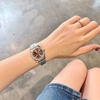 Đồng Hồ Nữ Carnival 8131L2-VT-N Dây Thép Bạc Mặt Nâu Viền Đính Đá Size 31mm Quartz Japan