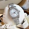 Đồng Hồ Nữ Carnival 8131L2-VT-T Dây Thép Bạc Mặt Trắng Viền Đính Đá Size 31mm Quartz Japan