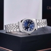 Đồng Hồ Nữ Carnival 8131L2-VT-X Dây Thép Bạc Mặt Xanh Coban Viền Đính Đá Size 31mm Quartz Japan