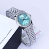 Đồng Hồ Nữ Carnival 8131L2-VT-XT Dây Thép Bạc Mặt Xanh Pastel Viền Đính Đá Size 31mm Quartz Japan