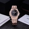 Đồng Hồ Nữ Carnival 8160L2-VH-D Vàng Hồng Mặt Đen Viền Đá Size 34mm Sapphire