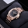 Đồng Hồ Nữ Carnival 8160L2-VH-D Vàng Hồng Mặt Đen Viền Đá Size 34mm Sapphire