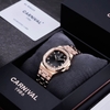 Đồng Hồ Nữ Carnival 8160L2-VH-D Vàng Hồng Mặt Đen Viền Đá Size 34mm Sapphire