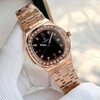 Đồng Hồ Nữ Carnival 8160L2-VH-D Vàng Hồng Mặt Đen Viền Đá Size 34mm Sapphire