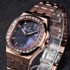 Đồng Hồ Nữ Carnival 8160L2-VH-DK Vàng Hồng Mặt Xà Cừ Xám Viền Đá Size 34mm Sapphire