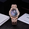 Đồng Hồ Nữ Carnival 8160L2-VH-DK Vàng Hồng Mặt Xà Cừ Xám Viền Đá Size 34mm Sapphire