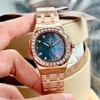 Đồng Hồ Nữ Carnival 8160L2-VH-DK Vàng Hồng Mặt Xà Cừ Xám Viền Đá Size 34mm Sapphire