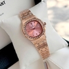 Đồng Hồ Nữ Carnival 8160L2-VH-H Vàng Hồng Mặt Hồng Viền Đá Size 34mm Sapphire