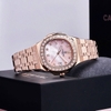 Đồng Hồ Nữ Carnival 8160L2-VH-HK Vàng Hồng Mặt Xà Cừ Hồng Viền Đá Size 34mm Sapphire