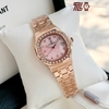 Đồng Hồ Nữ Carnival 8160L2-VH-HK Vàng Hồng Mặt Xà Cừ Hồng Viền Đá Size 34mm Sapphire
