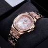 Đồng Hồ Nữ Carnival 8160L2-VH-HK Vàng Hồng Mặt Xà Cừ Hồng Viền Đá Size 34mm Sapphire