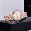 Đồng Hồ Nữ Carnival 8160L2-VH-NN Vàng Hồng Mặt Vàng Hồng Viền Đá Size 34mm Sapphire