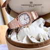 Đồng Hồ Nữ Carnival 8160L2-VH-TK Vàng Hồng Mặt Xà Cừ Trắng Viền Đá Size 34mm Sapphire