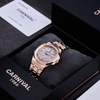 Đồng Hồ Nữ Carnival 8160L2-VH-TT Vàng Hồng Mặt Thiên Thạch Viền Đá Size 34mm Sapphire