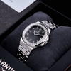 Đồng Hồ Nữ Carnival 8160L2-VT-D Dây Thép Silver Mặt Đen Viền Đá Size 34mm Sapphire