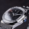 Đồng Hồ Nữ Carnival 8160L2-VT-D Dây Thép Silver Mặt Đen Viền Đá Size 34mm Sapphire