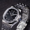 Đồng Hồ Nữ Carnival 8160L2-VT-D Dây Thép Silver Mặt Đen Viền Đá Size 34mm Sapphire