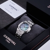 Đồng Hồ Nữ Carnival 8160L2-VT-DK Dây Thép Silver Mặt Xà Cừ Xám Viền Đá Size 34mm Sapphire