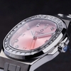 Đồng Hồ Nữ Carnival 8160L2-VT-H Dây Thép Silver Mặt Hồng Viền Đá Size 34mm Sapphire