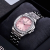 Đồng Hồ Nữ Carnival 8160L2-VT-H Dây Thép Silver Mặt Hồng Viền Đá Size 34mm Sapphire