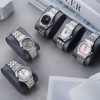 Đồng Hồ Nữ Carnival 8160L2-VT-TIM Dây Thép Silver Mặt Tím Viền Đá Size 34mm Sapphire
