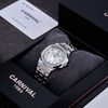 Đồng Hồ Nữ Carnival 8160L2-VT-TK Dây Thép Silver Mặt Xà Cừ Trắng Viền Đá Size 34mm Sapphire