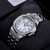 Đồng Hồ Nữ Carnival 8160L2-VT-TK Dây Thép Silver Mặt Xà Cừ Trắng Viền Đá Size 34mm Sapphire