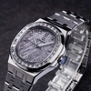 Đồng Hồ Nữ Carnival 8160L2-VT-TT Dây Thép Silver Mặt Thiên Thạch Viền Đá Size 34mm Sapphire