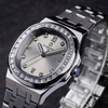 Đồng Hồ Nữ Carnival 8160L2-VT-TX Dây Thép Silver Mặt Xám Viền Đá Size 34mm Sapphire