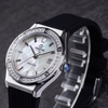 Đồng Hồ Nữ Carnival 8168L2 Dây Cao Đen Mặt Xà Cừ Trắng Đính Đá Vỏ Silver Size 34mm 8168L2-VT-DCS-TK