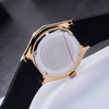 Đồng Hồ Nữ Carnival 8168L2 Dây Cao Đen Mặt Xà Cừ Trắng Đính Đá Vỏ Vàng Gold Size 34mm 8168L2-VV-DCS-TK