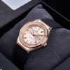 Đồng Hồ Nữ Carnival 8168L2 Dây Cao Su Đen Mặt Vàng Hồng Đính Đá Rose Size 34mm Quartz 8168L2-VH-DCS-NN