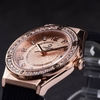 Đồng Hồ Nữ Carnival 8173L2 Dây Cao Su Đen Mặt Vàng Hồng Đính Đá Rose Size 34mm Quartz Japan Carnival 8173L2-VH-DCS-NN