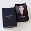 Đồng Hồ Nữ Carnival 8173L2 Dây Cao Su Hồng Đính Đá Rose Size 34mm Quartz Japan Carnival 8173L2-VH-DCS-H