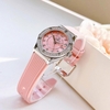 Đồng Hồ Nữ Carnival 8173L2 Dây Cao Su Hồng Đính Đá Silver Size 34mm Quartz Japan Carnival 8173L2-VT-DCS-H