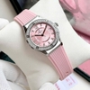 Đồng Hồ Nữ Carnival 8173L2 Dây Cao Su Hồng Đính Đá Silver Size 34mm Quartz Japan Carnival 8173L2-VT-DCS-H