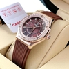 Đồng Hồ Nữ Carnival 8173L2 Dây Cao Su Nâu Đính Đá Rose Size 34mm Quartz Japan Carnival 8173L2-VH-DCS-N