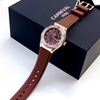 Đồng Hồ Nữ Carnival 8173L2 Dây Cao Su Nâu Đính Đá Rose Size 34mm Quartz Japan Carnival 8173L2-VH-DCS-N