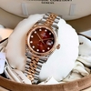 Đồng Hồ Nữ Carnival 8250L-CH-N Demi Vàng Hồng Mặt Nâu Size 30mm Quartz Japan