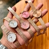 Đồng Hồ Nữ Carnival 8253L-VH-DK Dây Mesh Màu Vàng Hồng Mặt Xà Cừ Trắng Size 30mm Mỏng Nhỏ Xinh