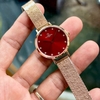 Đồng Hồ Nữ Carnival 8253L-VH-DO Dây Mesh Màu Vàng Hồng Mặt Đỏ Size 30mm Mỏng Nhỏ Xinh
