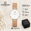 Đồng Hồ Nữ Carnival 8253L-VH-T Dây Mesh Màu Vàng Hồng Mặt Trắng Size 30mm Mỏng Nhỏ Xinh