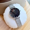 Đồng Hồ Nữ Carnival 8253L-VT-DK Dây Mesh Bạc Mặt Xà Cừ Đen Size 30mm Mỏng Nhỏ Xinh