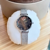 Đồng Hồ Nữ Carnival 8253L-VT-DK Dây Mesh Bạc Mặt Xà Cừ Đen Size 30mm Mỏng Nhỏ Xinh