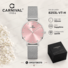 Đồng Hồ Nữ Carnival 8253L-VT-H Dây Mesh Bạc Mặt Hồng Size 30mm Mỏng Nhỏ Xinh