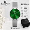 Đồng Hồ Nữ Carnival 8253L-VT-XL Dây Mesh Bạc Mặt Xanh Lá Size 30mm Mỏng Nhỏ Xinh