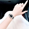 Đồng hồ Rivero nữ chính hãng, đồng hồ Rivero R9007 dây da đen vỏ silver size 34mm