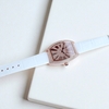Đồng Hồ Nữ Robero Era Dây Da Trắng Chính Hãng Vỏ Rose Size 30x36mm Quartz